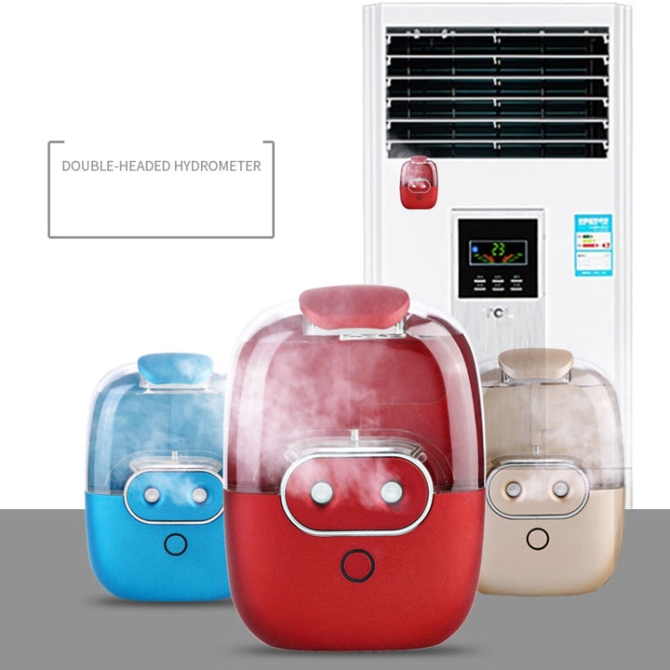 ZW-728H Pig Shape 60ML Nanometer Water Replenishing Device Double-head Sprayer Air Humidifier for Home & Office(Blue)