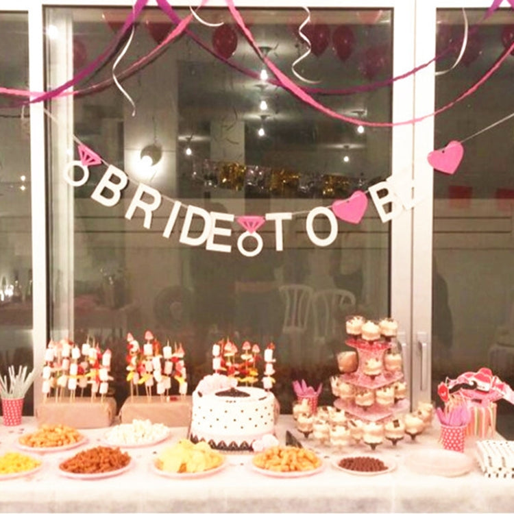 BRIDE TO BE Glitter Powder Letters Banners Wedding Decoration Banners