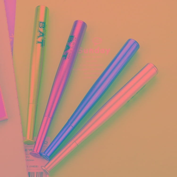 5 PCS Japanese Style Creative Stationery Mini Baseball Shape Black Gel Pen Signing Pen Stationery Office Supplies,Random Color Delivery