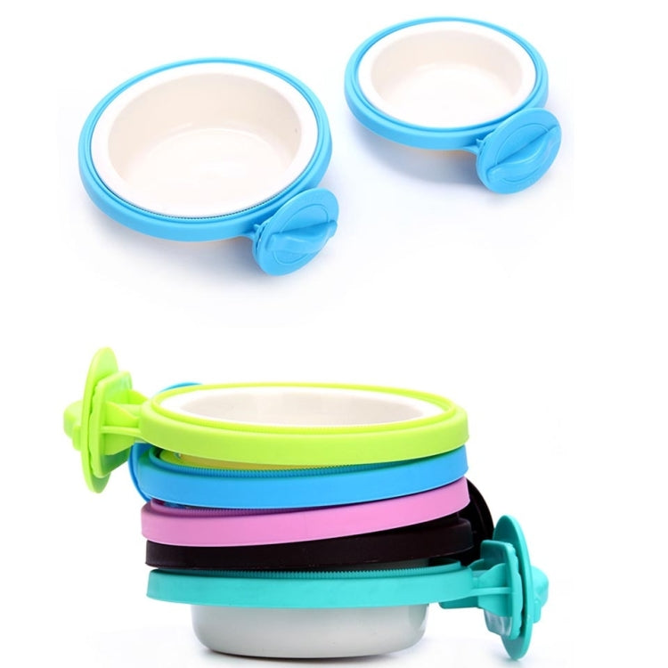 Colorful Fixed Style Suspensibility Detachable Dogs Pet Bowls, Bowl Size: S, 10*3.0*3.0 cm