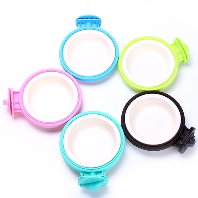 Colorful Fixed Style Suspensibility Detachable Dogs Pet Bowls, Bowl Size: S, 10*3.0*3.0 cm