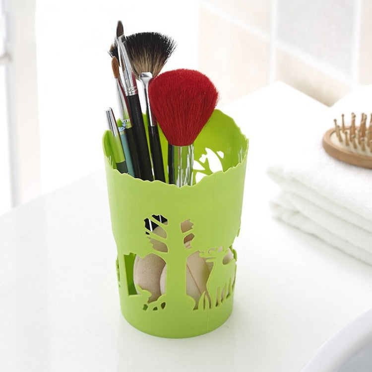 Creative Life Forest Fawn Hollow Pattern Plastic Desktop Ornament Storage Bucket