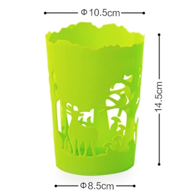 Creative Life Forest Fawn Hollow Pattern Plastic Desktop Ornament Storage Bucket