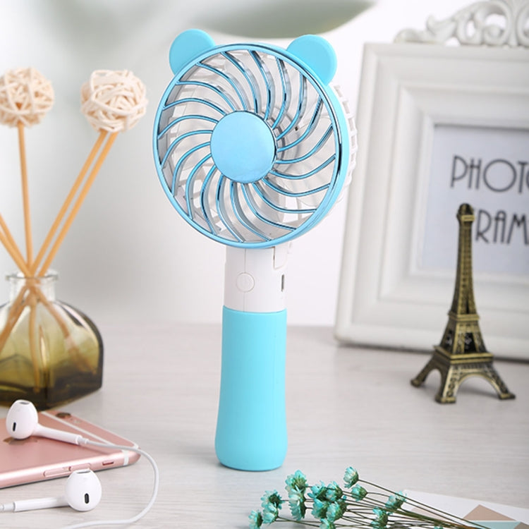 SEMA Portable Bear Shaped USB Rechargeable 3 Speeds Folding Cooling Handheld Personal Fan with LED Light