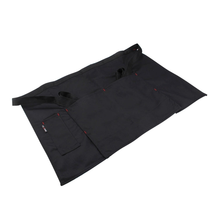 Simple Style Unisex Chef Waiter Barista Half Apron(Black)
