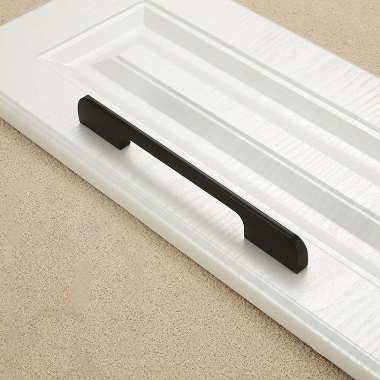 2 PCS 2049-288 Drawer Cabinet Door Aluminum Alloy Handle Straight Door Handle (Black)