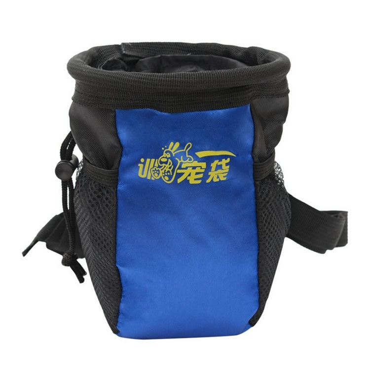 Dog Pet Training Food Treat Pouch Bag Dispenser Snack Reward Waist Bag(Blue)