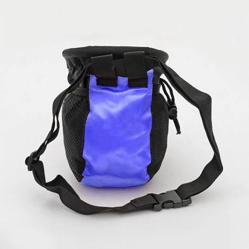 Dog Pet Training Food Treat Pouch Bag Dispenser Snack Reward Waist Bag(Blue)