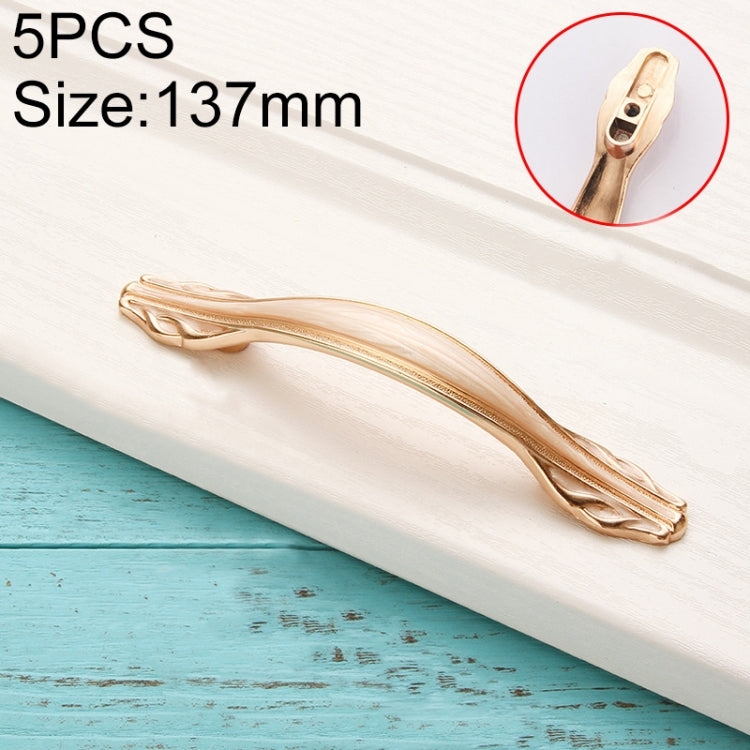 5 PCS 6521-96 Luxury Amber Cabinet Handle