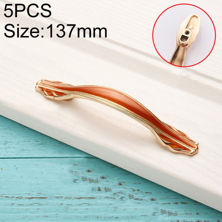 5 PCS 6521-96 Luxury Amber Cabinet Handle