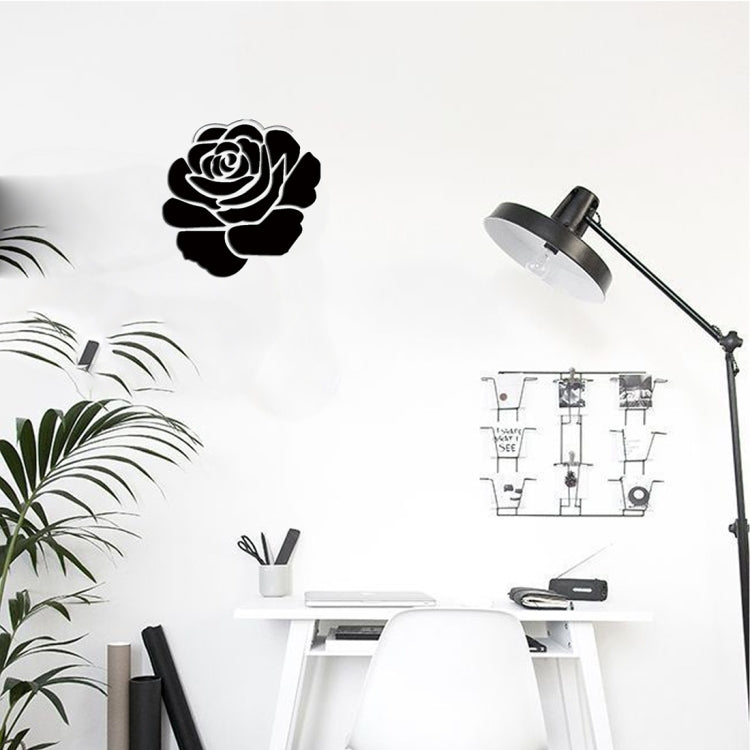 3D Flower Pattern Mirror Acrylic Wall Stickers Creative Home Living Room Wall Sticker Decor,Size:22*22cm