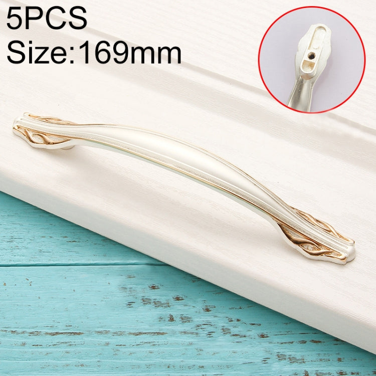 5 PCS 6521-128 Luxury Amber Cabinet Handle (Gold + Silver)