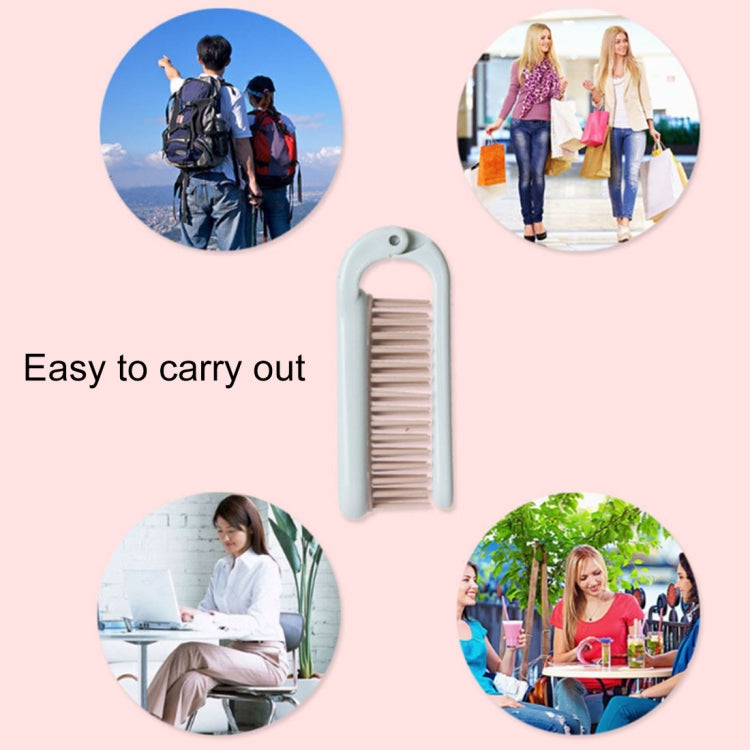 Portable Folding ABS Handle Makeup Hair Comb, Length: 18cm