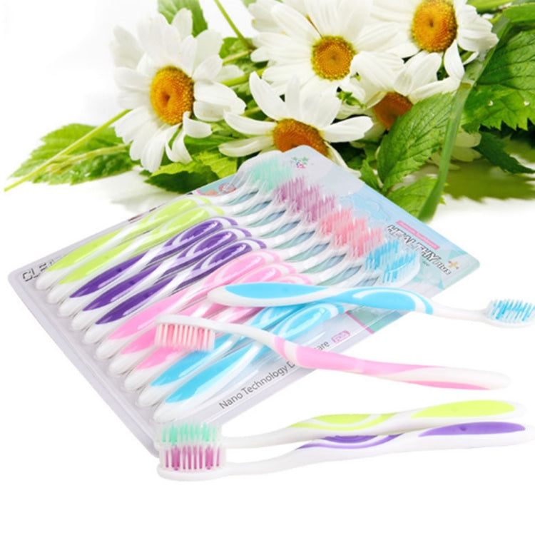 10 PCS Adult Clean Teeth Brush Soft Bristle Manual Toothbrushs