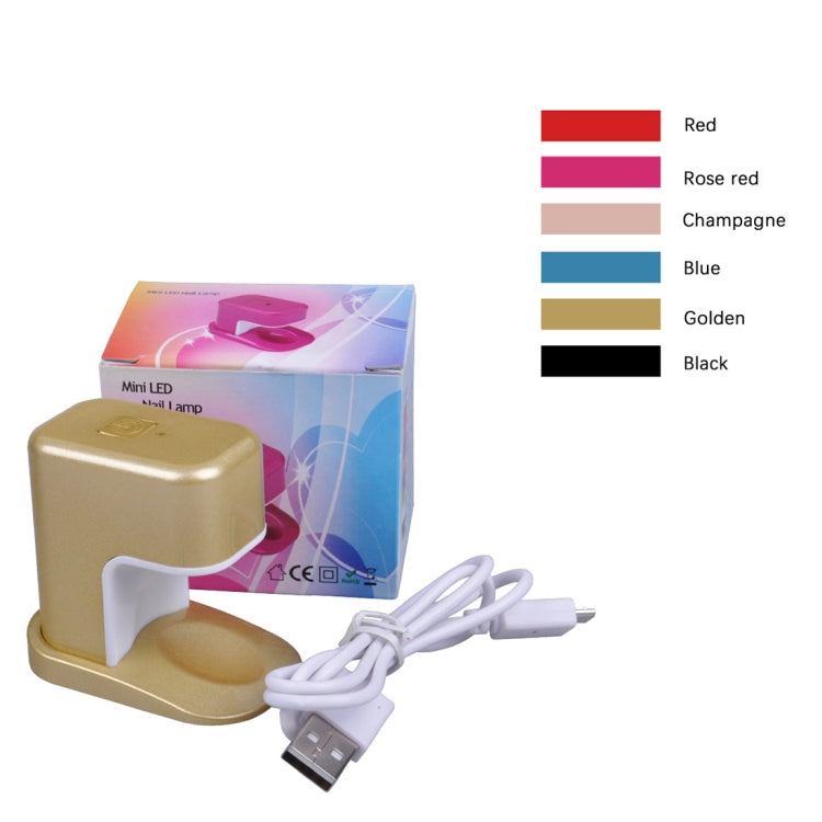 3 PCS 3W Mini Finger Phototherapy LED Beauty Nail Lamp USB Charging Fingernail Drying Machine, Random Color Delivery