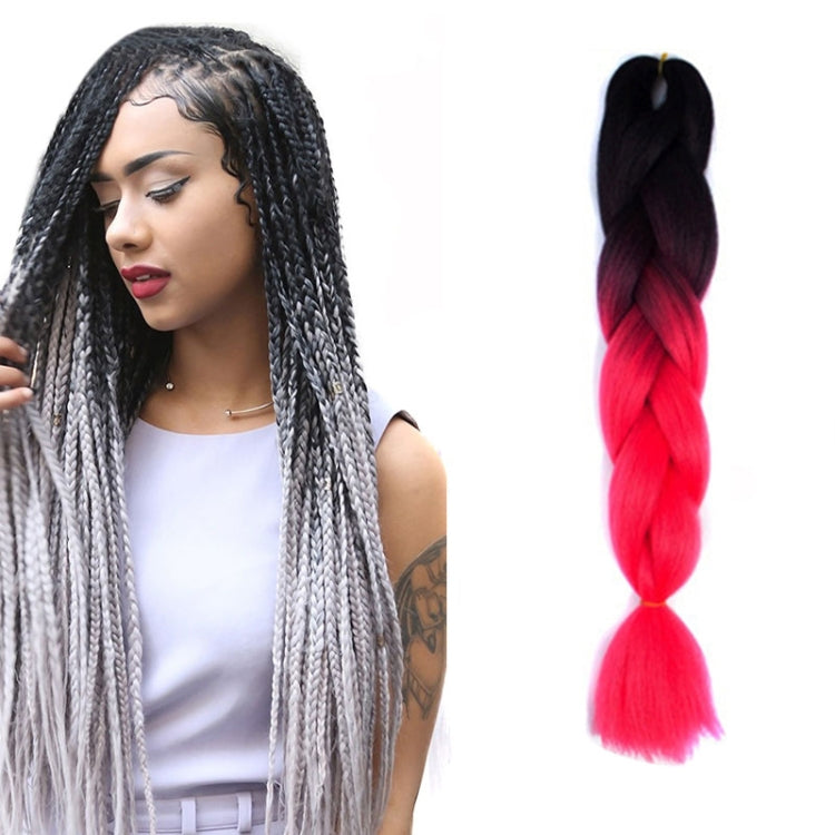 Fashion Color Gradient Individual Braid Wigs Chemical Fiber Big Braids, Length: 60cm
