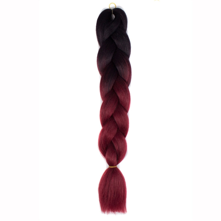 Fashion Color Gradient Individual Braid Wigs Chemical Fiber Big Braids, Length: 60cm