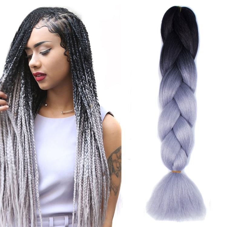 Fashion Color Gradient Individual Braid Wigs Chemical Fiber Big Braids, Length: 60cm