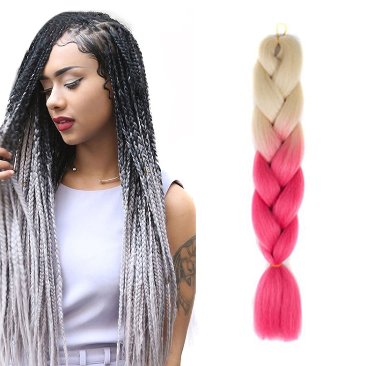 Fashion Color Gradient Individual Braid Wigs Chemical Fiber Big Braids, Length: 60cm