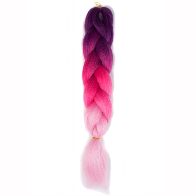 Fashion Color Gradient Individual Braid Wigs Chemical Fiber Big Braids, Length: 60cm