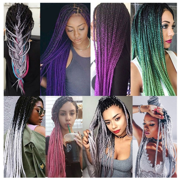 Fashion Color Gradient Individual Braid Wigs Chemical Fiber Big Braids, Length: 60cm