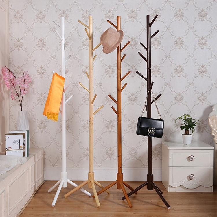 Creative Tree-shaped Solid Wood Floor Hatstand Clothes Hanging Rack,Size: 176x48x48cm