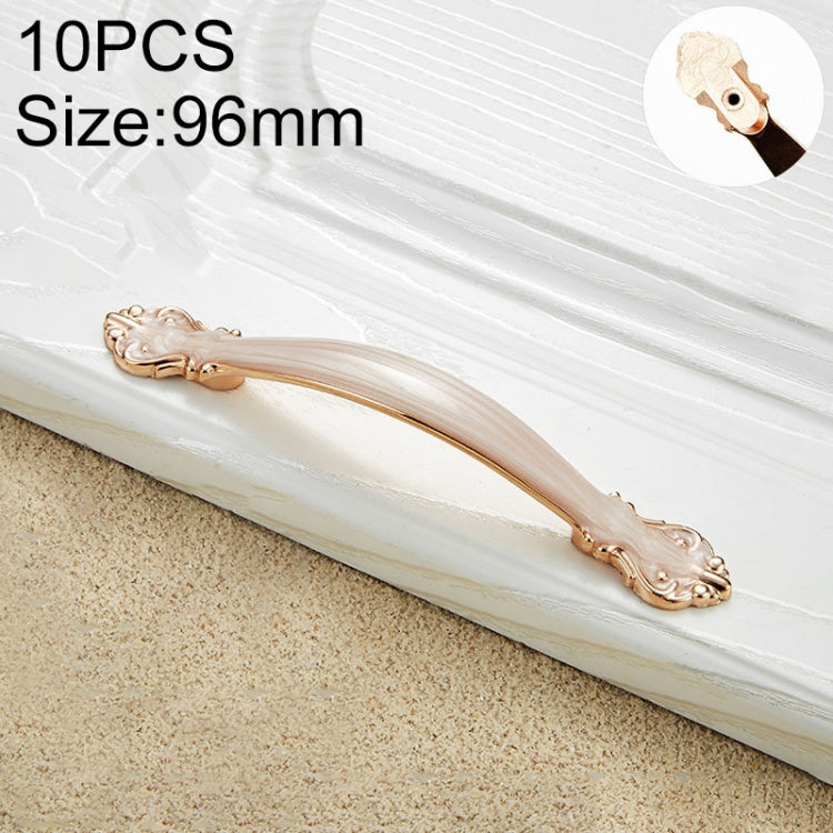 10 PCS 6032B_96 White Amber Paint Closet Cabinet Handle Pitch: 96mm
