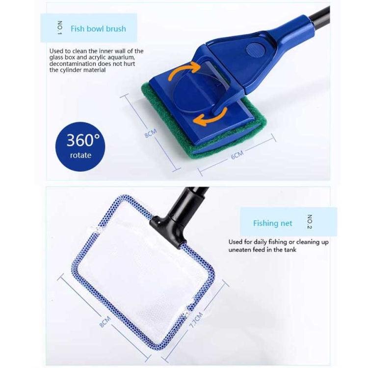 5 in 1 Multi-functional 54-80cm Adjustable Fish Tank Cleaning Tool Set