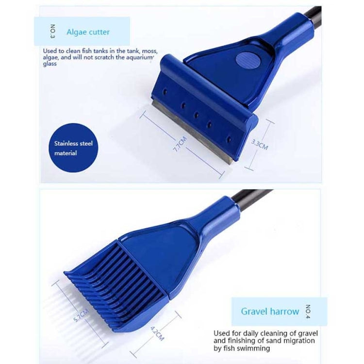 5 in 1 Multi-functional 54-80cm Adjustable Fish Tank Cleaning Tool Set