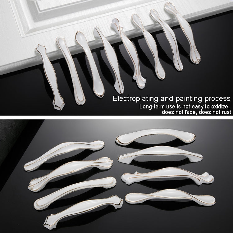 5 PCS 6588-96 Cabinet Wardrobe Drawer Zinc Alloy Handle (White)