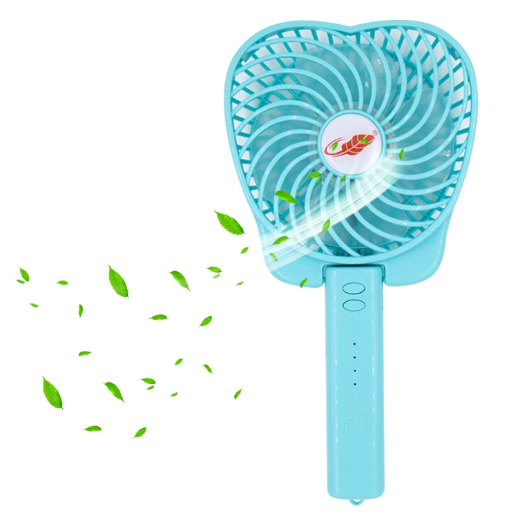 GONGTIAN F9 Portable Foldable Handheld USB Rechargeable Fans, Three Ranges Speed Wind Adjustment, Size: 21.5cm x 11.3cm x 3.7cm(Blue)