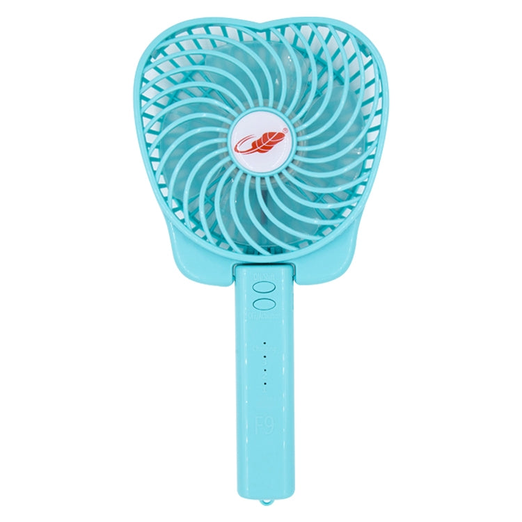GONGTIAN F9 Portable Foldable Handheld USB Rechargeable Fans, Three Ranges Speed Wind Adjustment, Size: 21.5cm x 11.3cm x 3.7cm(Blue)