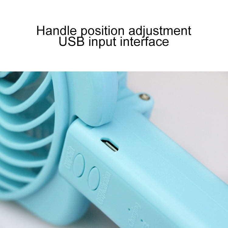 GONGTIAN F9 Portable Foldable Handheld USB Rechargeable Fans, Three Ranges Speed Wind Adjustment, Size: 21.5cm x 11.3cm x 3.7cm(Blue)