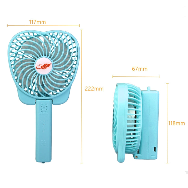 GONGTIAN F9 Portable Foldable Handheld USB Rechargeable Fans, Three Ranges Speed Wind Adjustment, Size: 21.5cm x 11.3cm x 3.7cm(Blue)