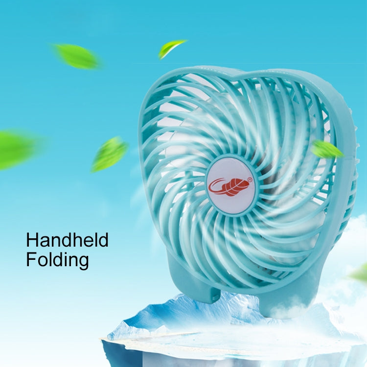 GONGTIAN F9 Portable Foldable Handheld USB Rechargeable Fans, Three Ranges Speed Wind Adjustment, Size: 21.5cm x 11.3cm x 3.7cm(Blue)
