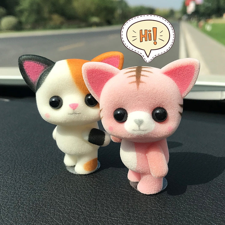 Cute Cartoon Animal Car Ornaments with 3M Traceless Glue Random Delivery