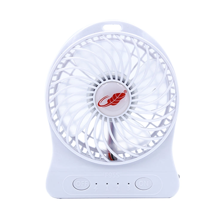 GONGTIAN F95S Storm Series Portable USB Rechargeable Fans, Three Ranges Speed Wind Adjustment + One Range LED Light Adjustment, Size: 14cm x 10.6cm x 4.2cm