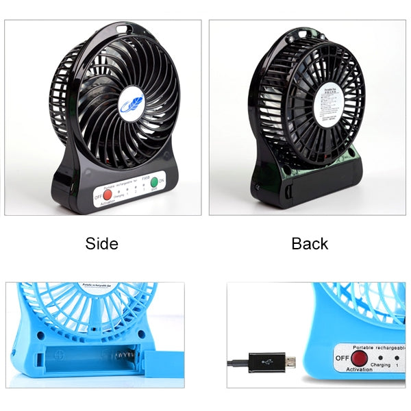 GONGTIAN F95B Portable USB Rechargeable Fans, Three Ranges Speed Wind Adjustment + One Range LED Light Adjustment, Size: 14cm x 10.6cm x 4.2cm