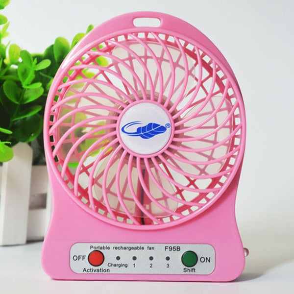 GONGTIAN F95B Portable USB Rechargeable Fans, Three Ranges Speed Wind Adjustment + One Range LED Light Adjustment, Size: 14cm x 10.6cm x 4.2cm