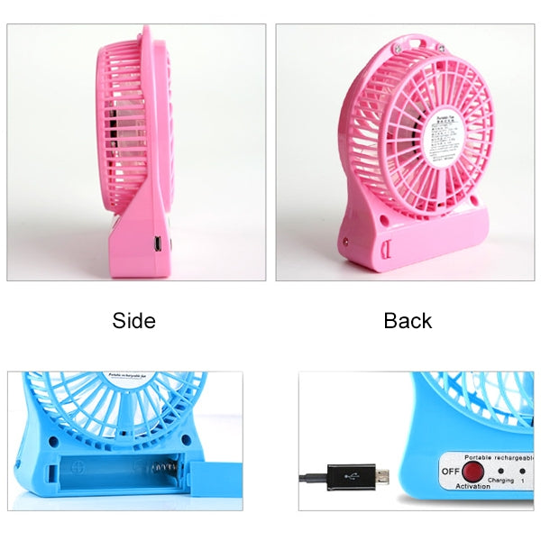 GONGTIAN F95B Portable USB Rechargeable Fans, Three Ranges Speed Wind Adjustment + One Range LED Light Adjustment, Size: 14cm x 10.6cm x 4.2cm