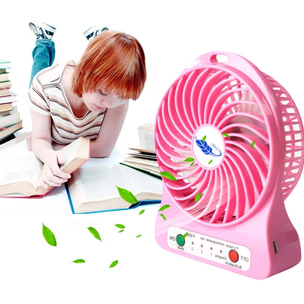 GONGTIAN F95B Portable USB Rechargeable Fans, Three Ranges Speed Wind Adjustment + One Range LED Light Adjustment, Size: 14cm x 10.6cm x 4.2cm