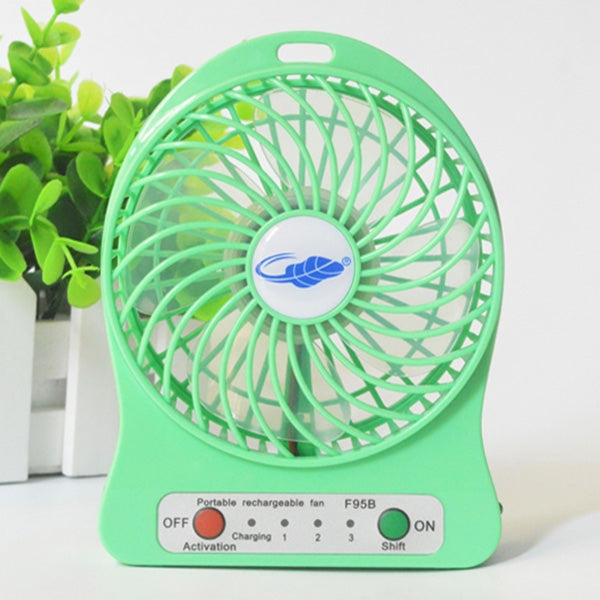 GONGTIAN F95B Portable USB Rechargeable Fans, Three Ranges Speed Wind Adjustment + One Range LED Light Adjustment, Size: 14cm x 10.6cm x 4.2cm