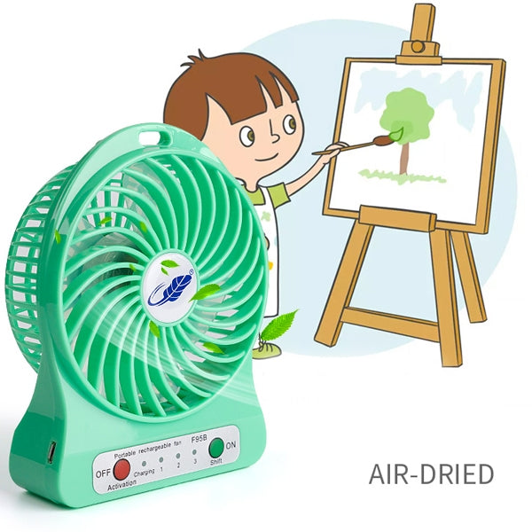 GONGTIAN F95B Portable USB Rechargeable Fans, Three Ranges Speed Wind Adjustment + One Range LED Light Adjustment, Size: 14cm x 10.6cm x 4.2cm