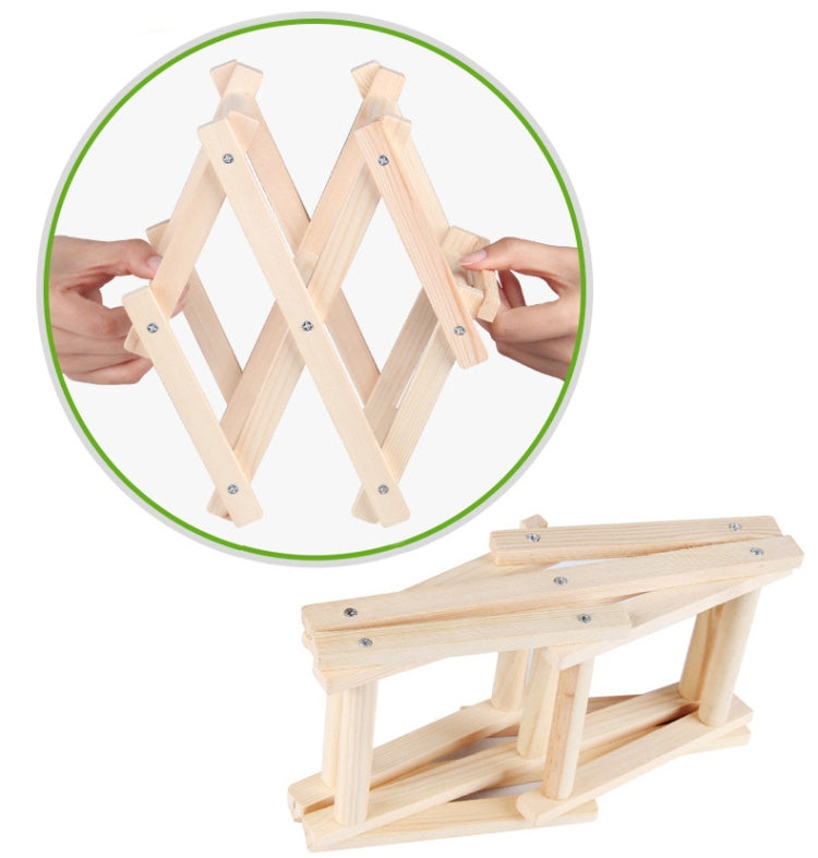 6 Bottles Racks Foldable Wine Stand Wooden Wine Holder Kitchen Bar Display Shelf(Wood)