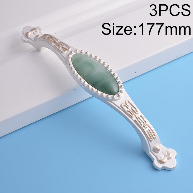 3 PCS 5009-128 Gold Silver Jade Cabinet Drawer Handle