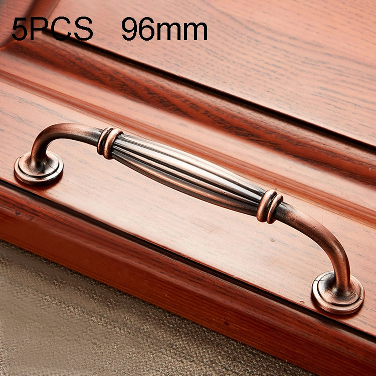 5 PCS 6064-96 Solid Wood Furniture Cabinet Handle Red Bronze Handles