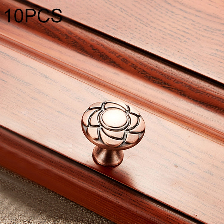 10 PCS 6070 Solid Wood Furniture Cabinet Handle Red Bronze Handles