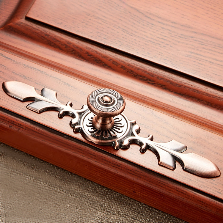 5 PCS 6037-Small Solid Wood Furniture Cabinet Handle Red Bronze Handles