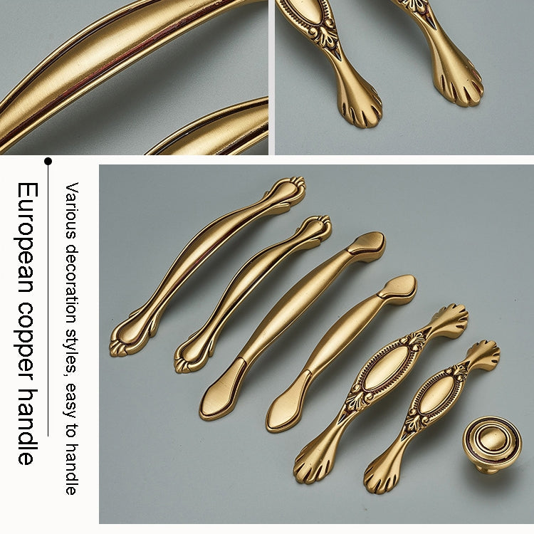 6030T-96 Pure Copper Solid Thickening Cabinet Wardrobe Handle