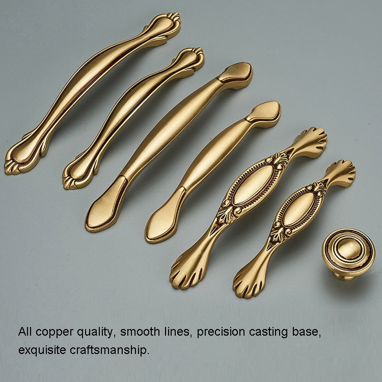 6588T-96 Pure Copper Solid Thickening Cabinet Wardrobe Handle